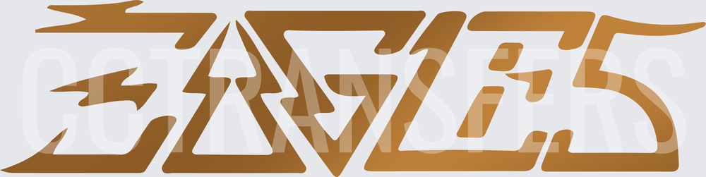 Golden Classic Rock Band Logo Eagles Text Design (DTF)