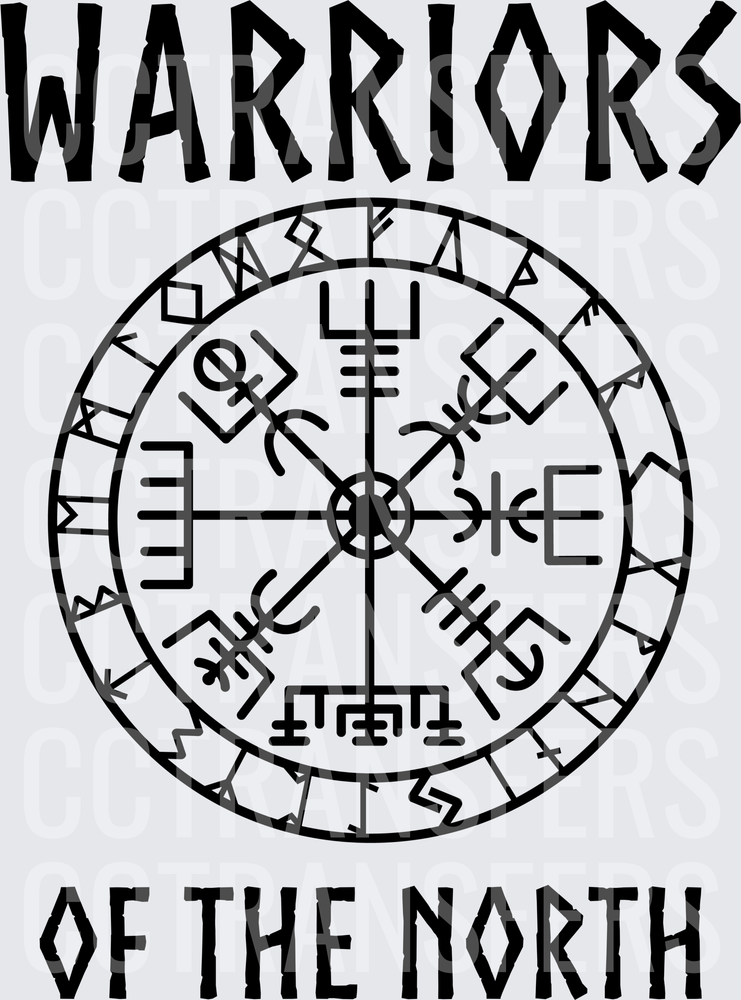 Warriors of the North Viking Vegvisir Runic Compass (DTF)