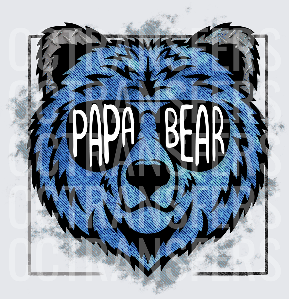 Blue Bear Face Sunglasses Papa Bear (DTF)