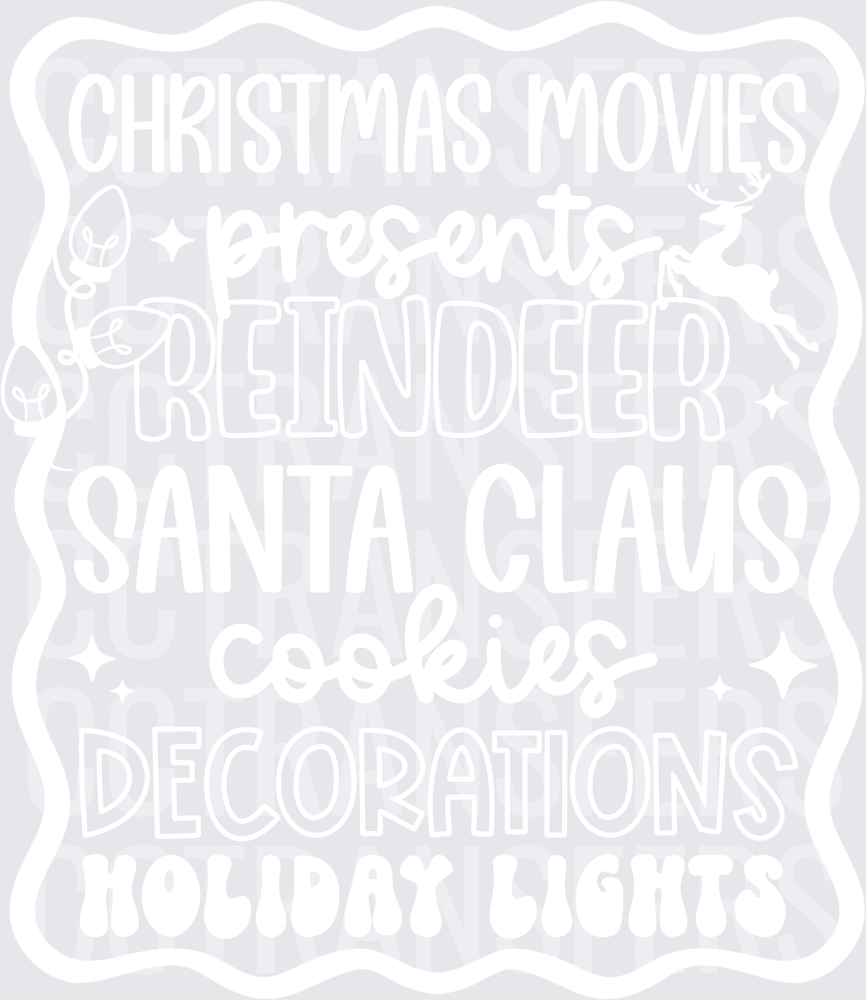 Christmas Movies White Design (DTF)