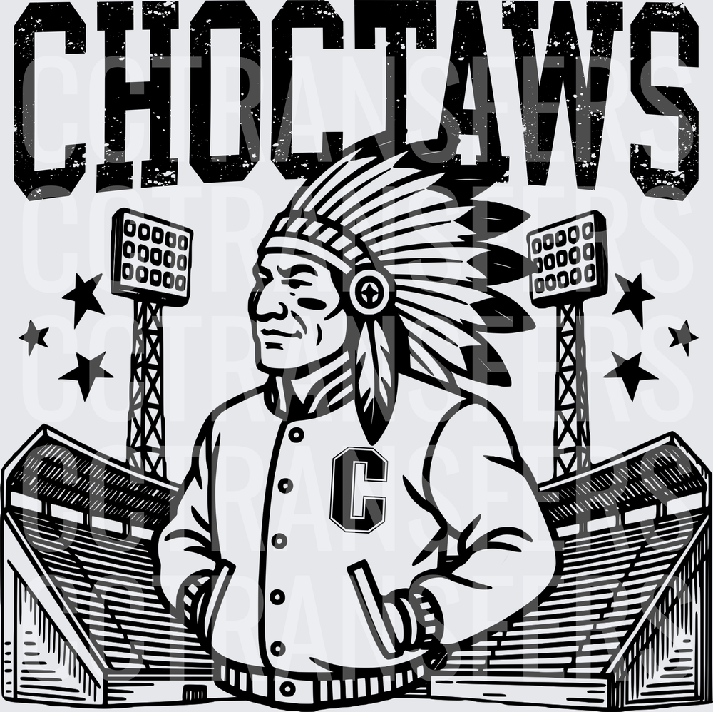 Choctaws Native Chief Stadium Varsity Mascot (DTF)