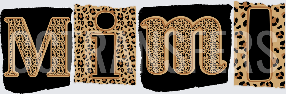 Mimi Leopard Print Block Letter Design (DTF)