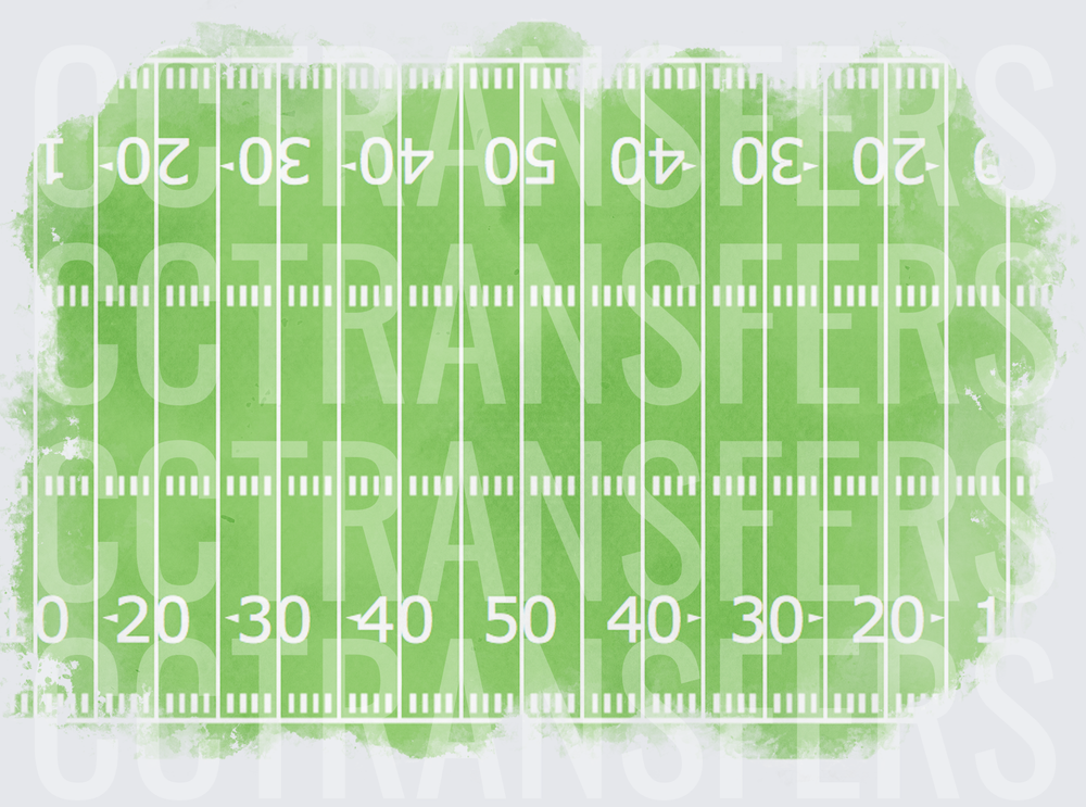 Watercolor Football Field Yard Lines Green (DTF)