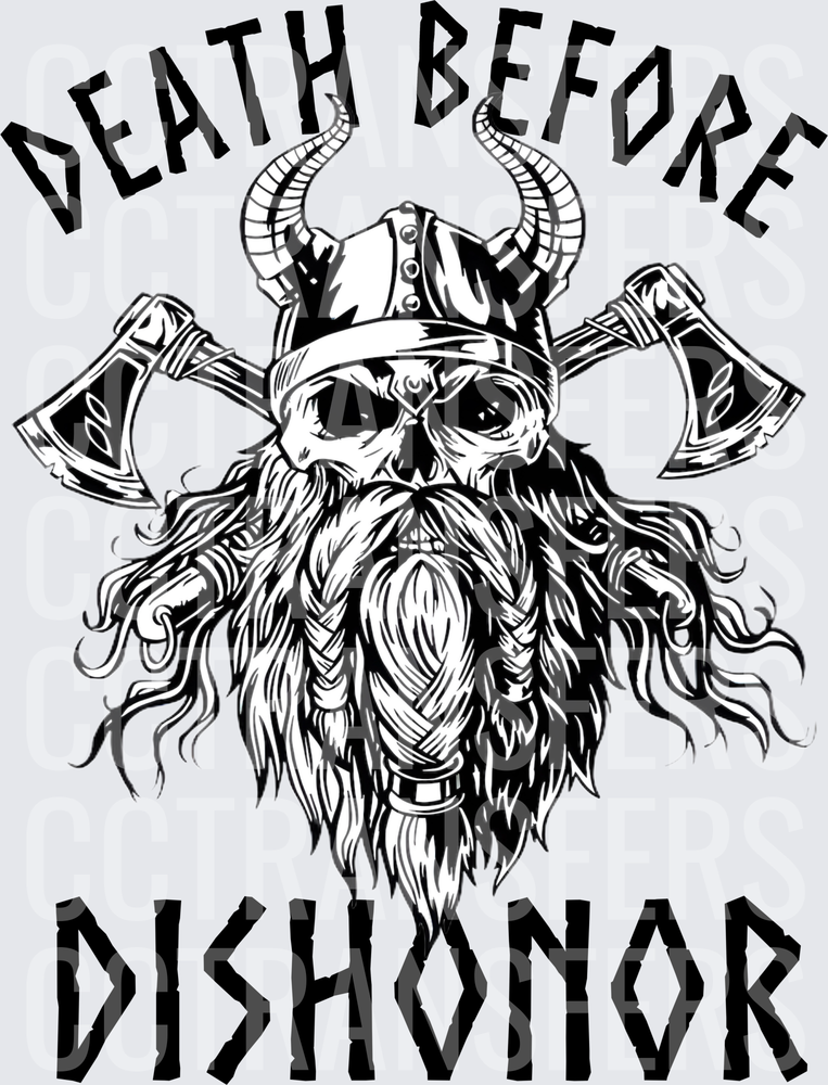 Death Before Dishonor Viking Skull Crossed Axes (DTF)