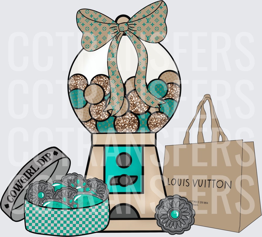 Cowgirl Dip Gumball Machine Luxury Tote Glam (DTF)