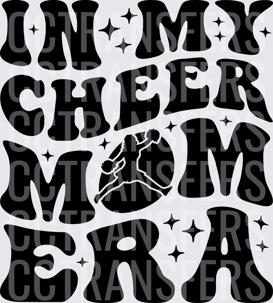 In My Cheer Mom Era Jumping Cheerleader Silhouette (DTF)