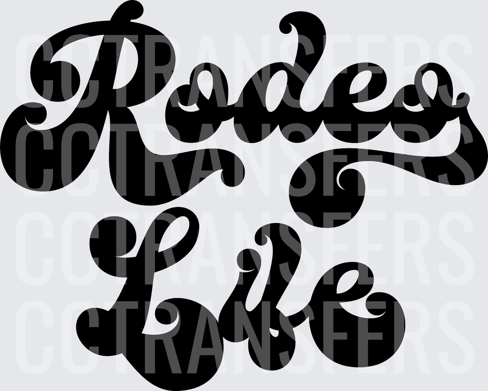 Rodeo Life Retro Script Lettering (DTF)