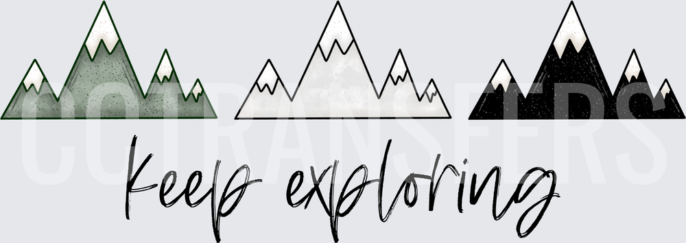 Keep Exploring Snow-Capped Mountain Trio (DTF)