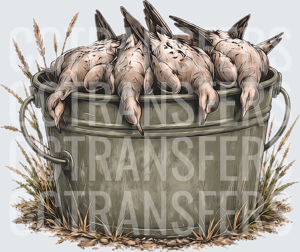 Bucket Full of Harvested Doves Field Grass Hunting (DTF)