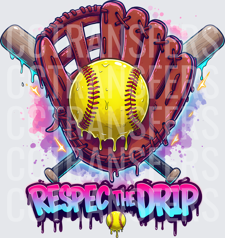 Respec The Drip Softball Glove Crossed Bats Drip (DTF)
