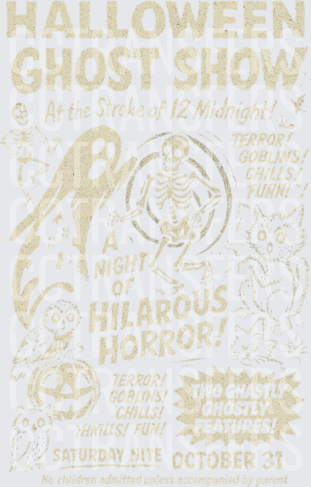 Halloween Ghost Show October 31 Retro Poster (DTF)