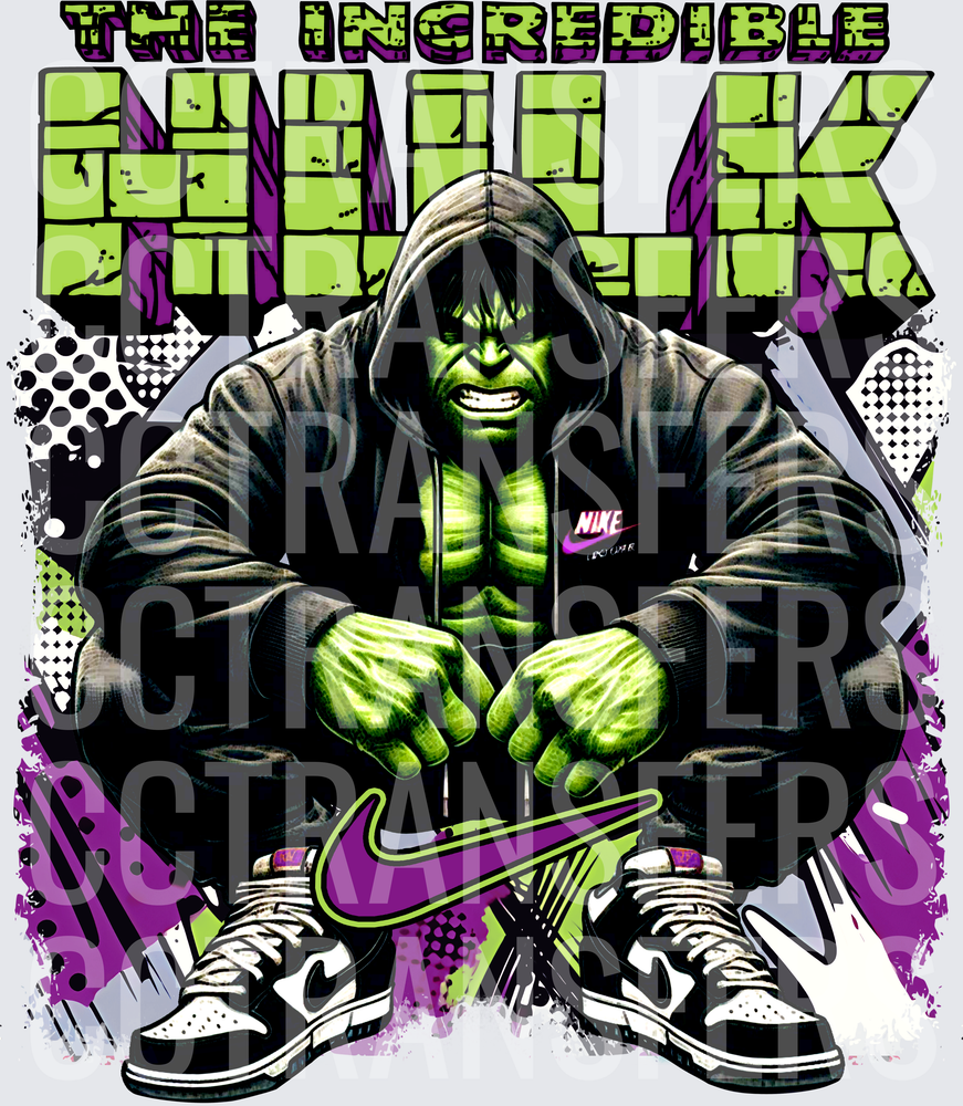 The Incredible Green Muscle Hero Streetwear Sneaker Squat (DTF)