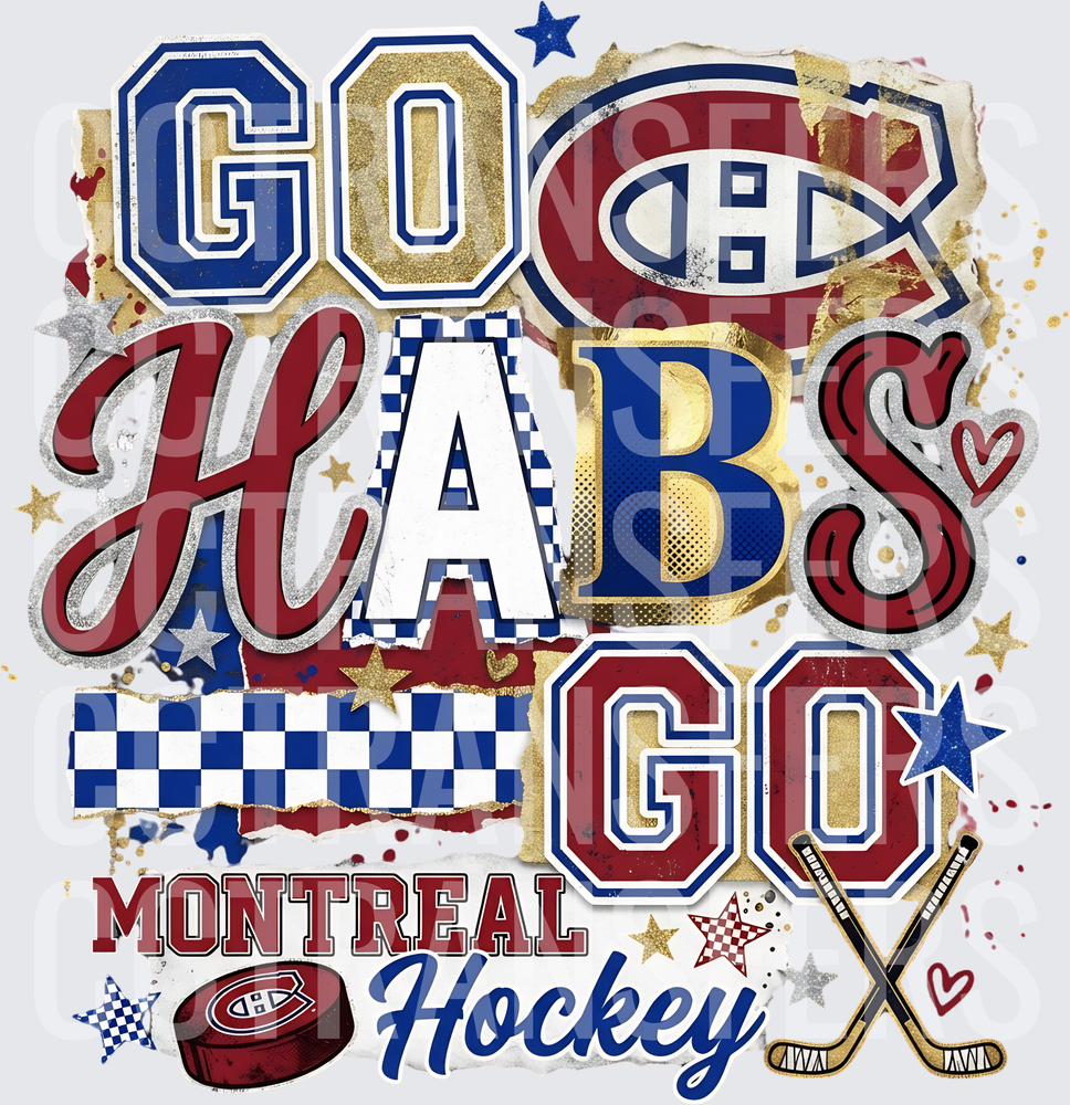 Go Habs Go Montreal Hockey Fan Spirit Design (DTF)