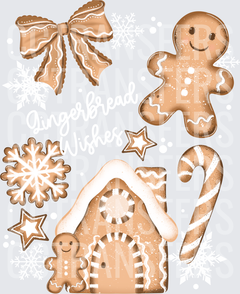 Gingerbread Christmas Cookie Cluster Set (DTF)