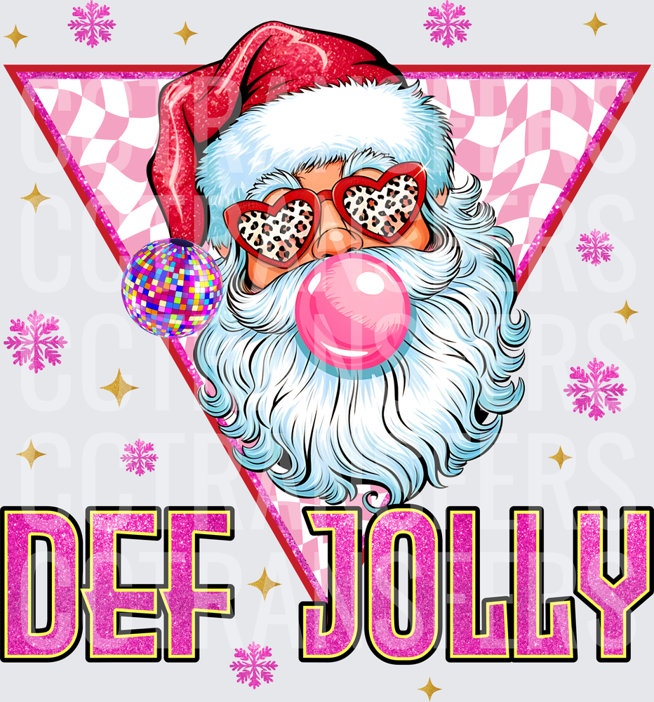 Def Jolly Santa Leopard Heart Sunglasses Bubblegum (DTF)