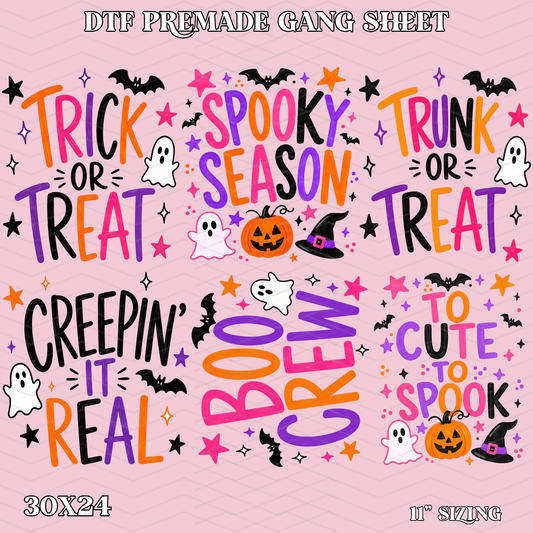 Halloween Boo Crew - 30x24 - PREMADE GANG SHEET