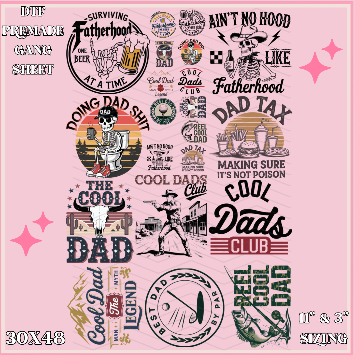 Mens Snarky Quotes - 30x48 - PREMADE GANG SHEET