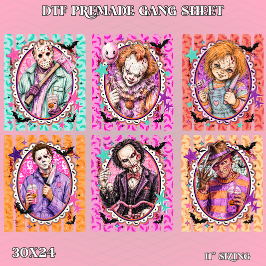 Pastel Stripped Nightmares - 30x24 - PREMADE GANG SHEET