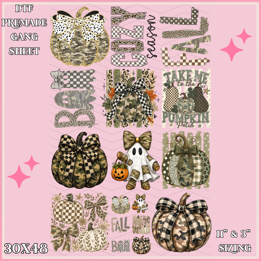 Camo Cozy Season  - 30x48 - PREMADE GANG SHEET