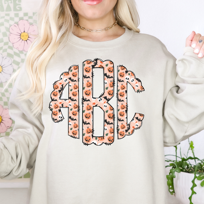 Bats And Skeletons - Custom Monogram Transfer