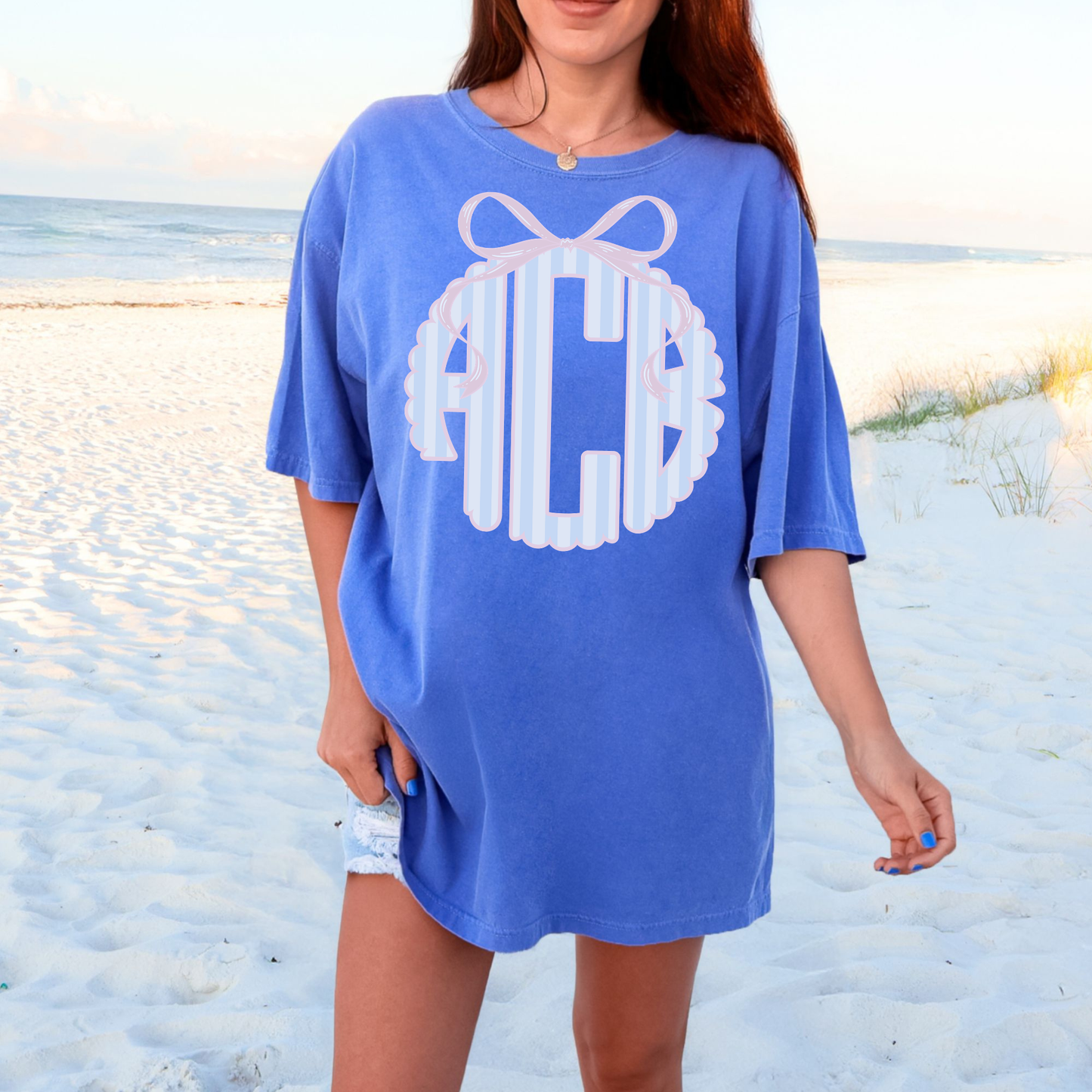 Preppy Stripe - Custom Monogram Transfer