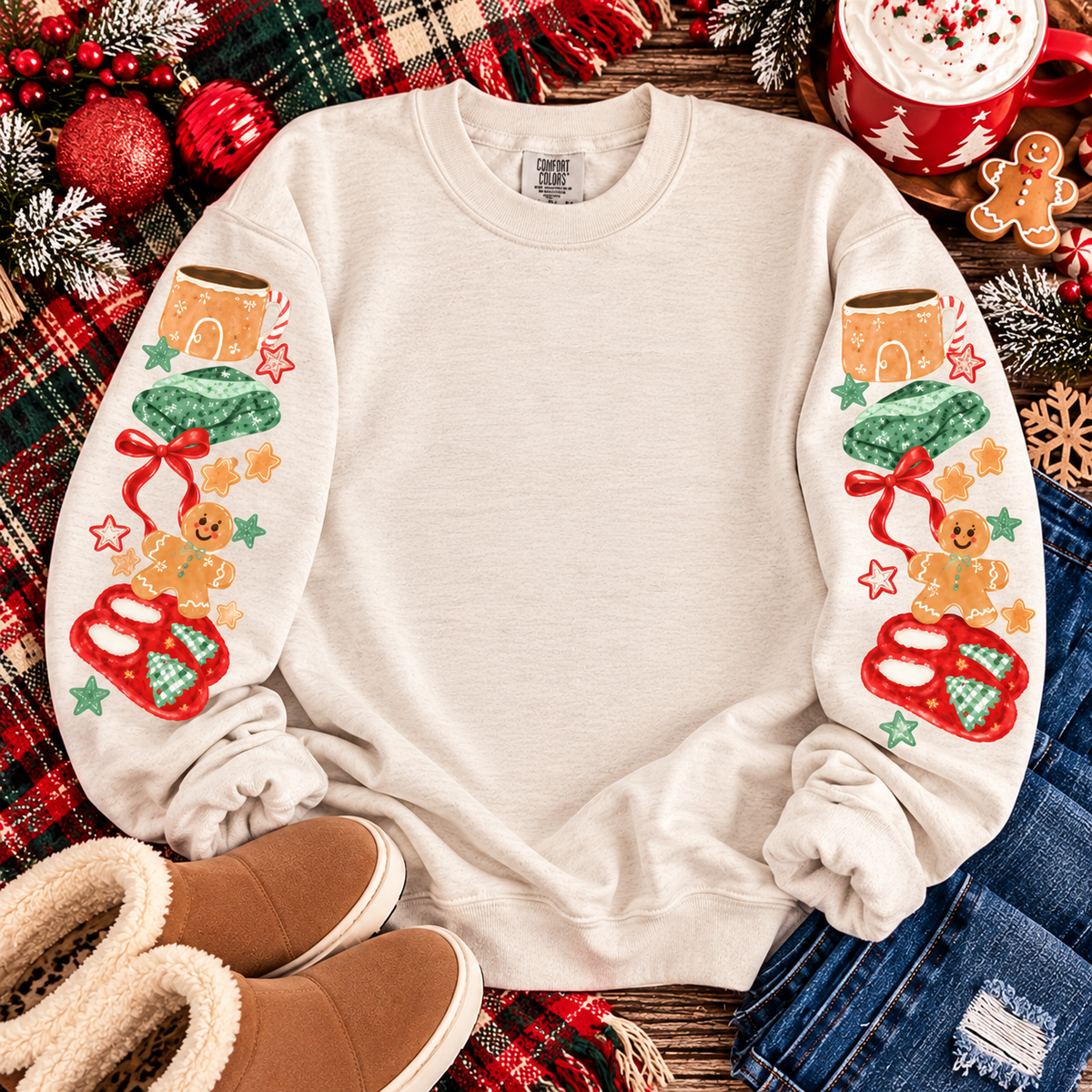 Cozy Christmas Gingerbread Man Holiday Stack (DTF)