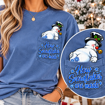 Funny Snowman How Snowflakes Are Made (DTF)