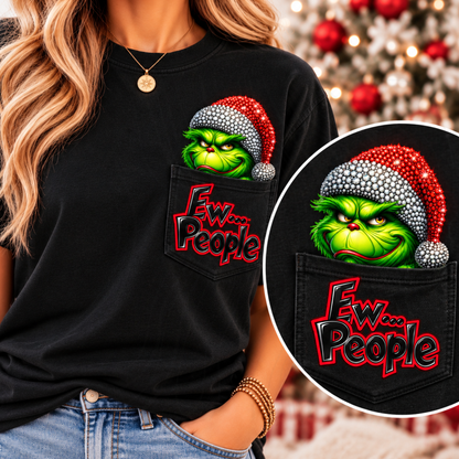Rhinestone G-Man Santa Ew People Christmas (DTF)