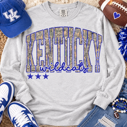 Kentucky Wildcats Big Blue Camo Distressed Stars (DTF)