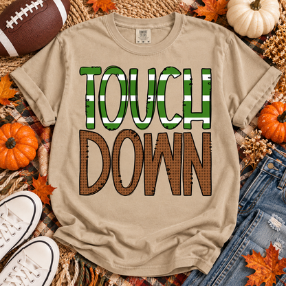 Touchdown Bold Football Field Stripe Lettering (DTF)