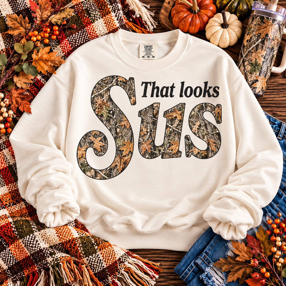 That Looks Sus Camo Text Design (DTF)