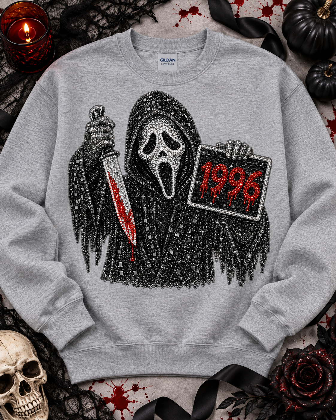 Rhinestone Ghost Face Killer 1996 Bloody Knife Horror (DTF)