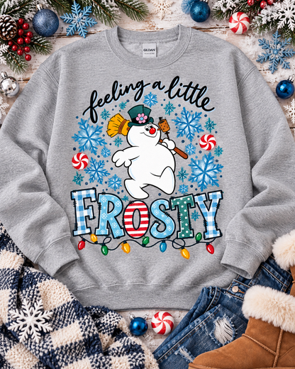 Feeling A Little Frosty Dancing Snowman Christmas (DTF)