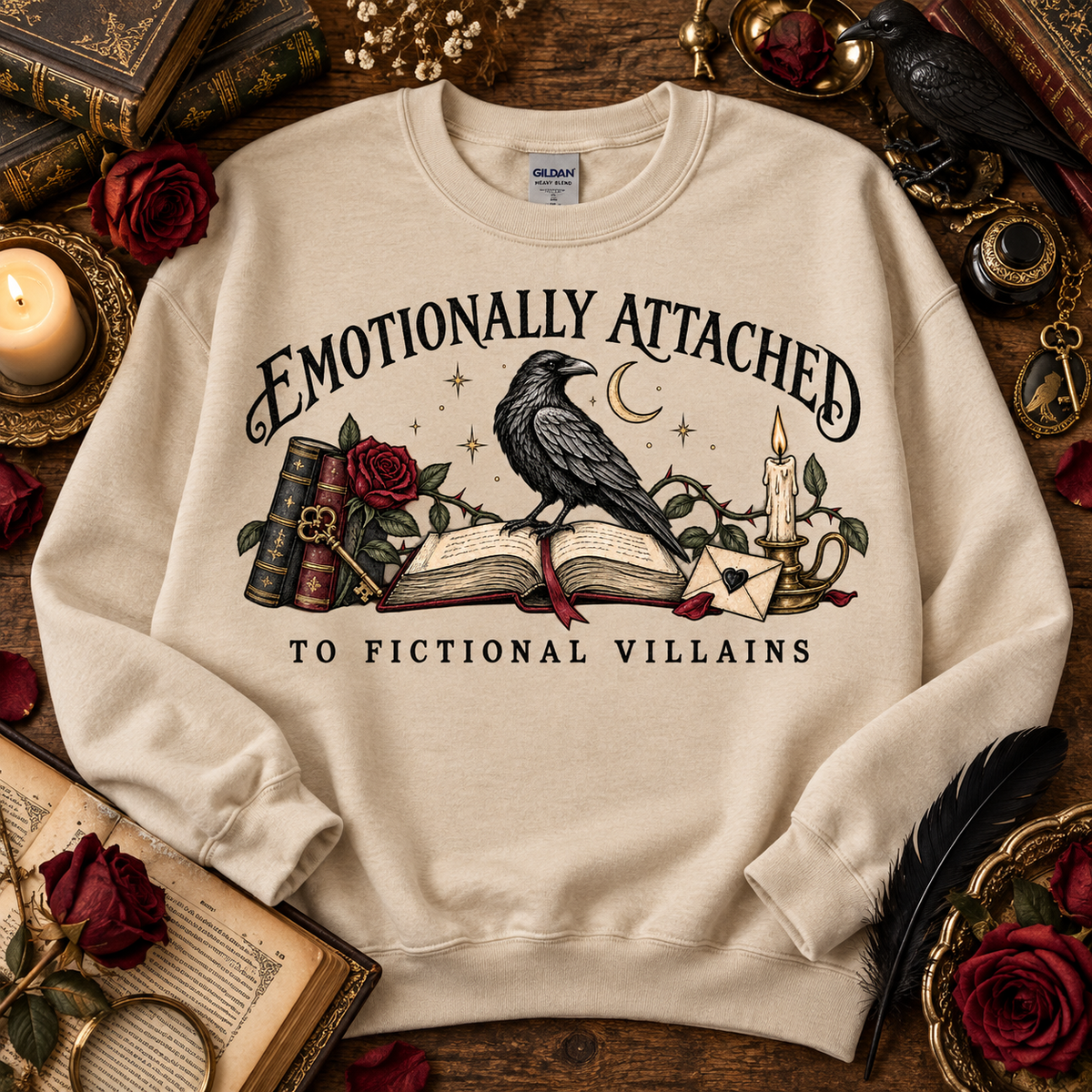 Emotionally Attached To Fictional Villains Gothic Raven (DTF)