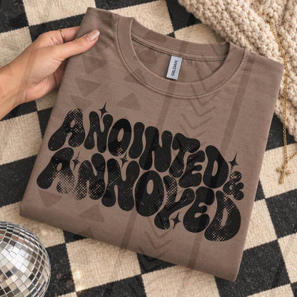 Anointed & Annoyed Retro Groovy Bold Text (DTF)