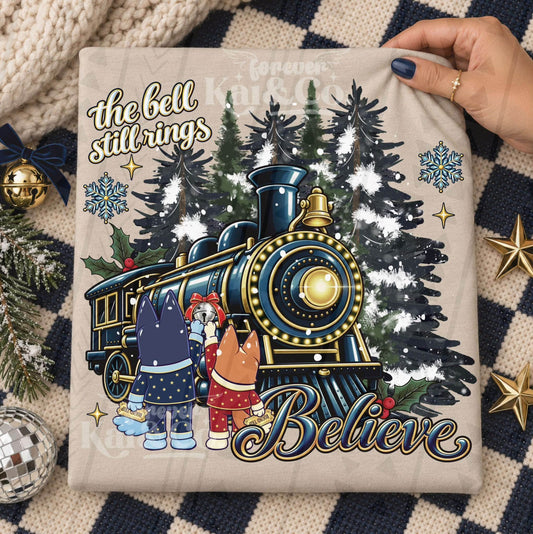 The Bell Still Rings Believe Christmas Train Holiday (DTF)
