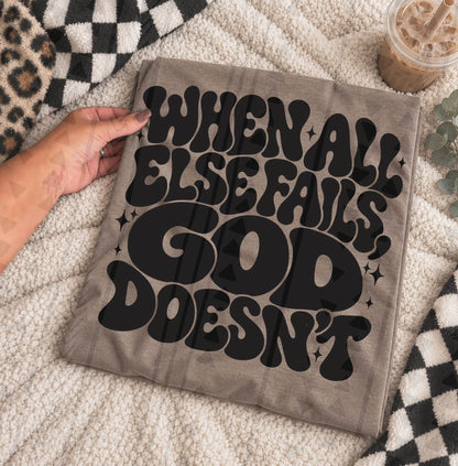 When All Else Fails God Doesn't Retro Groovy (DTF)