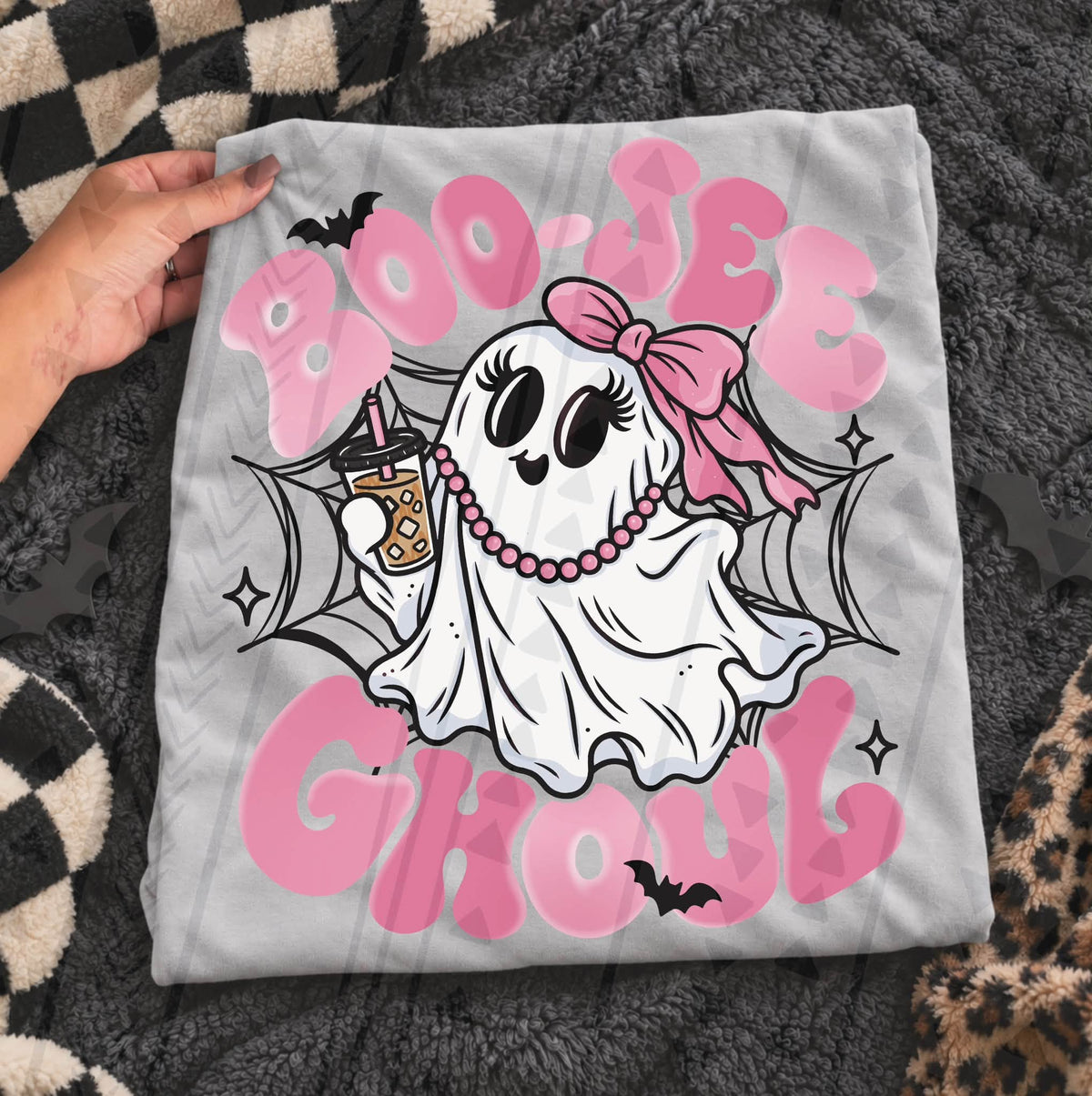 Boo-Jee Ghoul Fancy Ghost with Iced Coffee (DTF)
