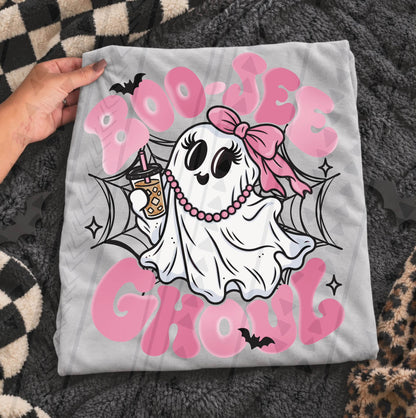 Boo-Jee Ghoul Fancy Ghost with Iced Coffee (DTF)
