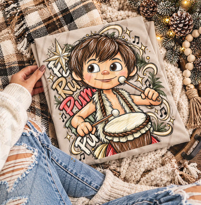 Rum Pum Pum Little Drummer Boy Christmas Star (DTF)