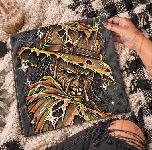 Ragged Hat Evil Monster Snarling Horror Face (DTF)
