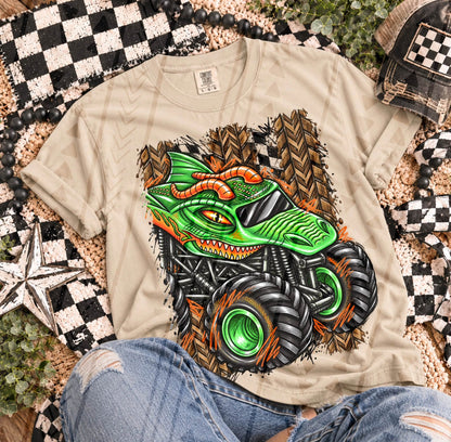 Green Dragon Monster Truck Mud Racing (DTF)