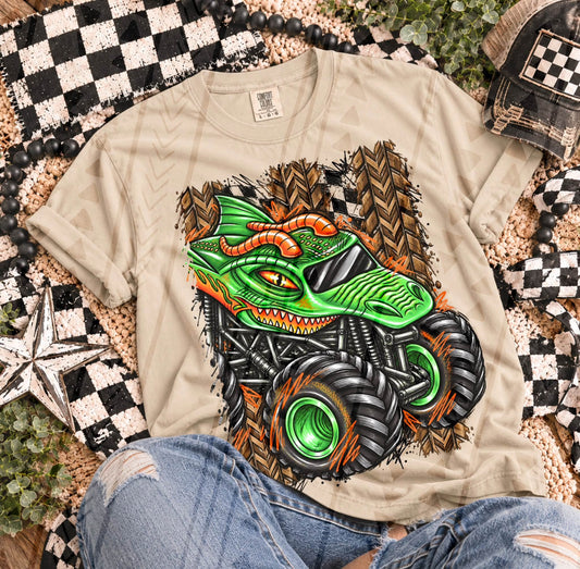 Green Dragon Monster Truck Mud Racing (DTF)