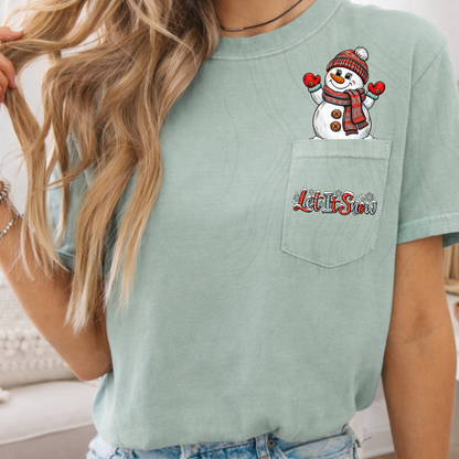 Cheerful Snowman Let It Snow Winter Holiday Design (DTF)