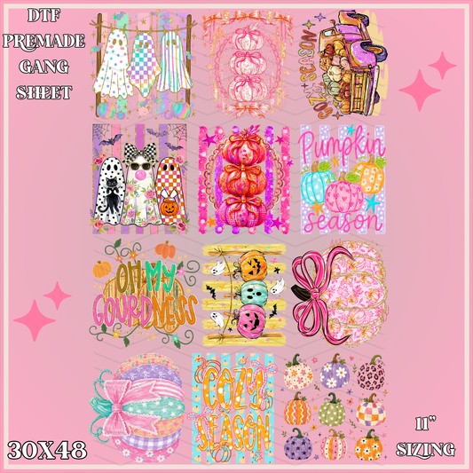 Colorful Cozy Season - 30x48 - PREMADE GANG SHEET