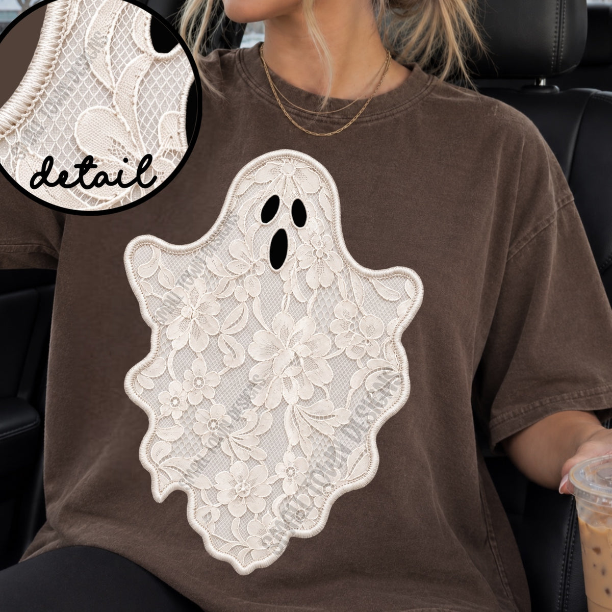 Floral Lace Ghost Halloween (DTF)