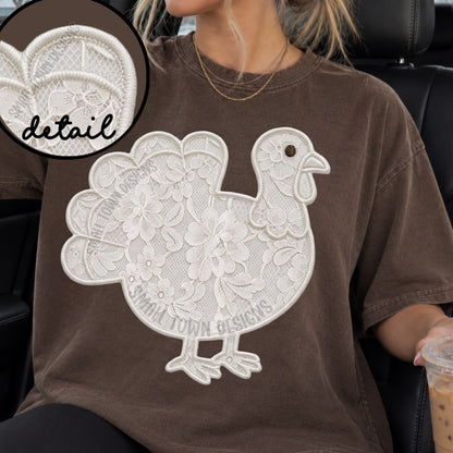 Vintage Lace Floral Turkey Thanksgiving (DTF)