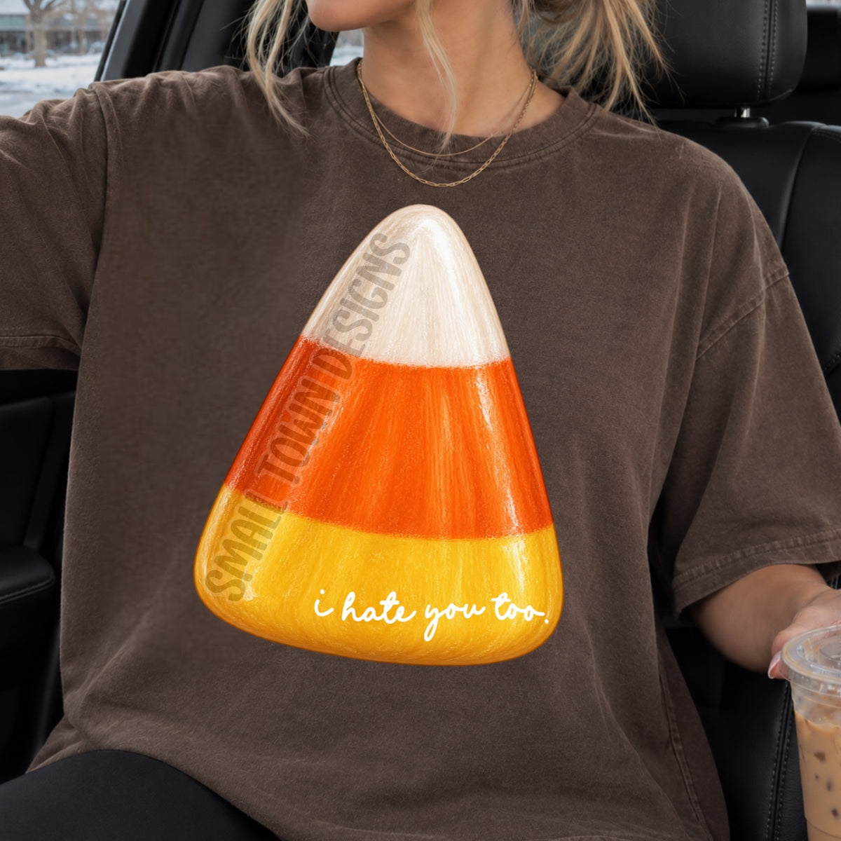 Candy Corn I Hate You Too Halloween (DTF)
