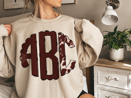 Cowhide - Custom Monogram Transfer