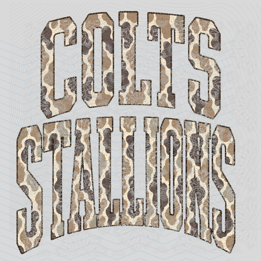 Custom Camo Mascot | Digital Design